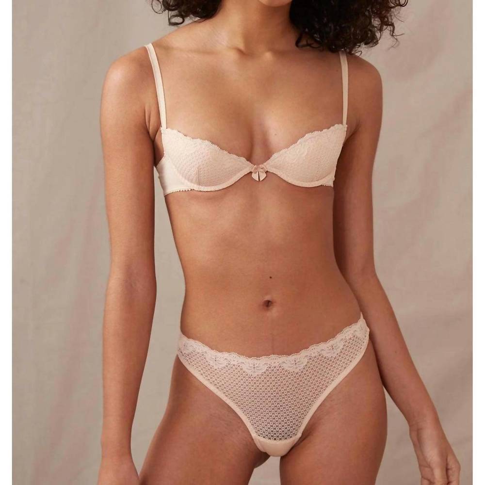 NEW TIMPA LINGERIE duet lace padded bra in beige